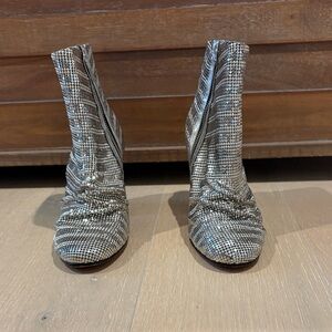 SCHUTZ Metallic Ankle Booties